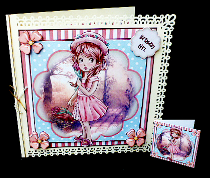 Picking Tulips Card Front Kit by Diane  Hitchcox