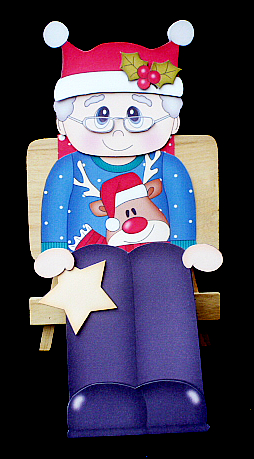 3D on the Shelf Card Kit - Christmas Jumper Old Man by Diane  Hitchcox