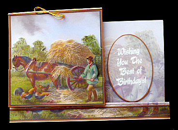 Vintage Farmer A5 Sidestepper Card Minikit by Diane  Hitchcox