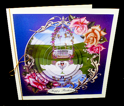 Swans of Love Topper with Pyramid Layers by Diane  Hitchcox