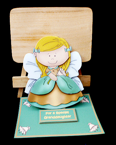 Little Green Fairy Easel Card by Diane  Hitchcox