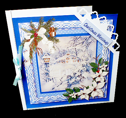 Lovely Christmas Scene in Blue  by Diane  Hitchcox