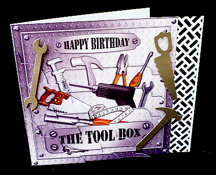 8 x 8 Birthday DIY Tools Scalloped Corner Kit by Diane  Hitchcox