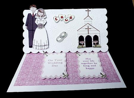 White Wedding Stepper Card by Diane  Hitchcox