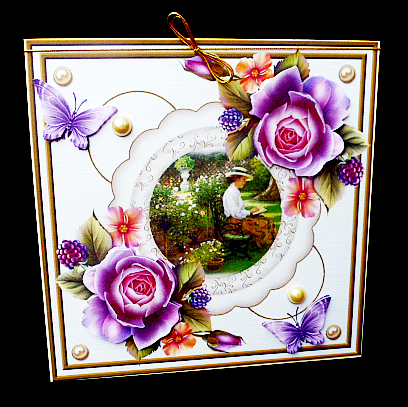 English Garden Card Front by Diane  Hitchcox