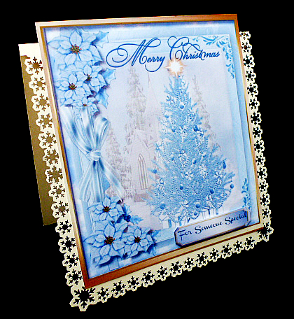 Beautiful Blue Christmas Wishes by Diane  Hitchcox