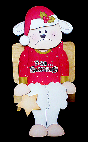 3D on the Shelf Card Kit - Little Christmas Baa Humbug Lamb by Diane  Hitchcox