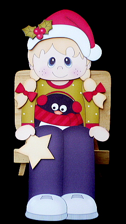 3D on the Shelf Card Kit - Little Christmas Jumper Boy by Diane  Hitchcox