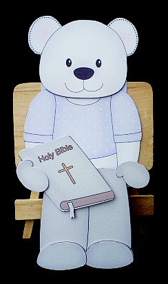 3D on the Shelf Card Kit - Little Bobbi Bear with Bible by Diane  Hitchcox