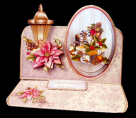 Christmas Gold - Shaped Easel Card Mini Kit by Diane  Hitchcox