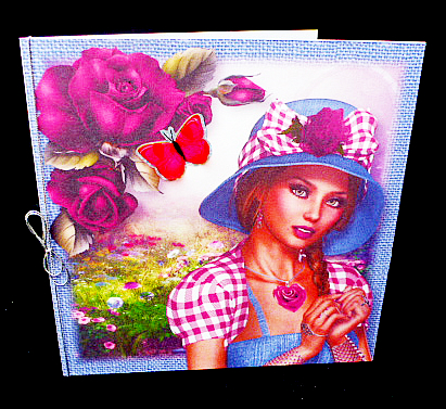 Retro Dusky Rose Beauty 8x8 Quick Topper by Diane  Hitchcox