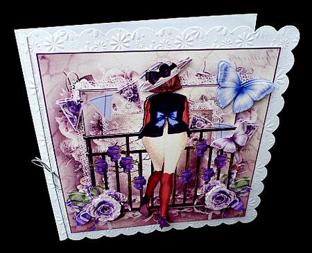 Leaning on the Fence Card Front Kit by Diane  Hitchcox