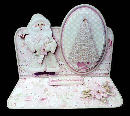 Santa's Visit - Shaped Easel Card Mini Kit by Diane  Hitchcox
