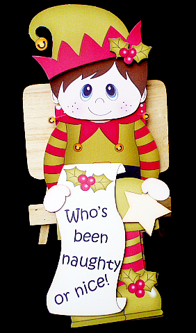 3D on the Shelf Card Kit - Christmas Little Elf by Diane  Hitchcox