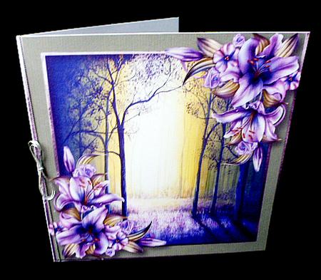 The Forest Morning with Wynter Lilies 8x8 Quick Topper by Diane  Hitchcox