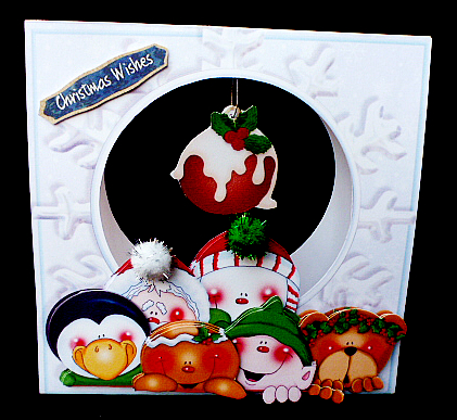 Stand Alone Easel Dangler Mini Kit - Christmas Puddings! by Diane  Hitchcox