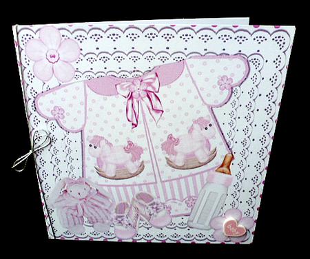 Baby Girls Romper Suit on Lace 8x8 by Diane  Hitchcox