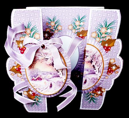 Winter Sunset A5 Tri-fold Fancy Card Mini Kit by Diane  Hitchcox
