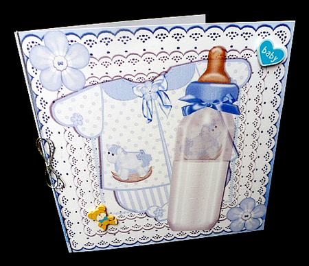 Rocking Horse Blue Romper Suit, with See Through Bottle 8x8 by Diane  Hitchcox