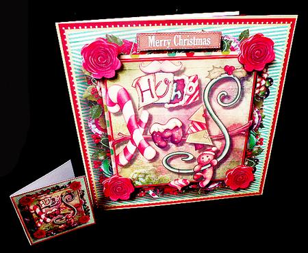 Ho Ho Ho! Xmas Card Front Kit by Diane  Hitchcox