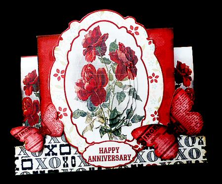 Stepper Card Red Roses 571 by Diane  Hitchcox
