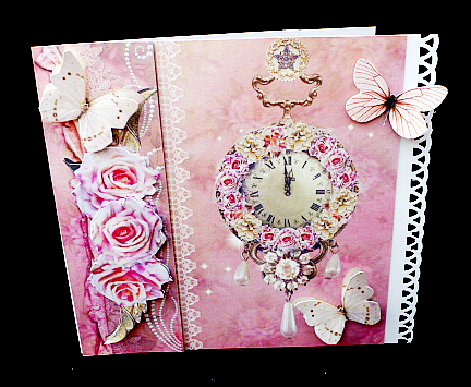 Rose Pinks Timeless Topper with Decoupage by Diane  Hitchcox