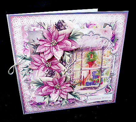 Chistmas Window 7x7 Card with Decoupage by Diane  Hitchcox