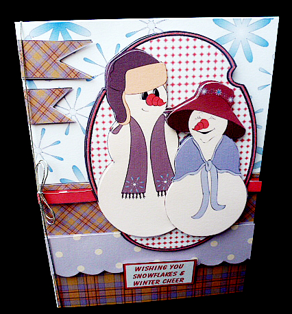 Scallop Layer Sketch Card - Christmas Snowfolk by Diane  Hitchcox