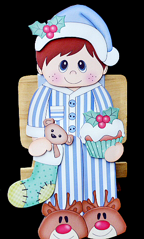 3D on the Shelf Card Kit - Little Christmas Pyjama Boy by Diane  Hitchcox