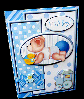 Oval Sketch Card - It's a Boy by Diane  Hitchcox