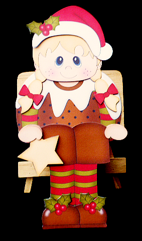 3D on the Shelf Card Kit - Christmas Pudding Fancy Dress by Diane  Hitchcox