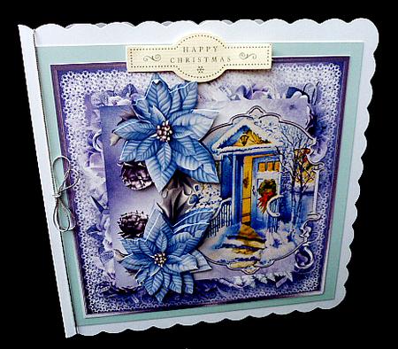 Christmas Door and Wreath 7x7 Card by Diane  Hitchcox