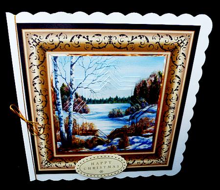 Frozen River 6x6 Card with Pyramid and Sentiment Tags by Diane  Hitchcox