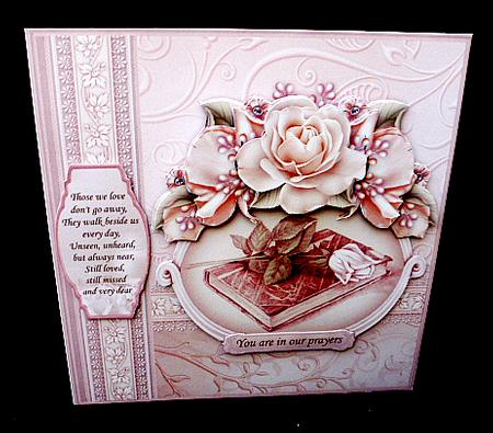 Sympathy Bible & Rose 8x8 Decoupage Mini Kit by Diane  Hitchcox
