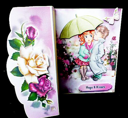 Mini Kit-scalloped Edge Fold Back Card- Love is in the Air#2 by Diane  Hitchcox
