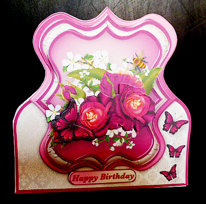 Roses and Blossom - Stand-up Bracket Card Mini Kit by Diane  Hitchcox