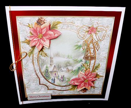 Church at Christmas 7x7 Card with Decoupage by Diane  Hitchcox