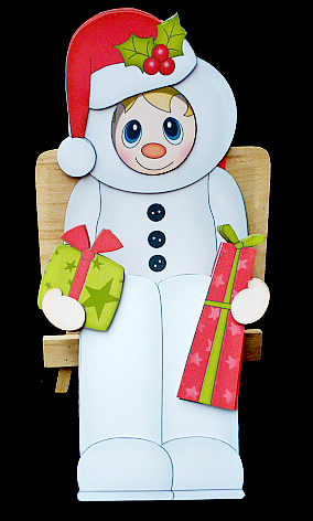 3D on the Shelf Card Kit - Christmas Snowman Fancy Dress by Diane  Hitchcox