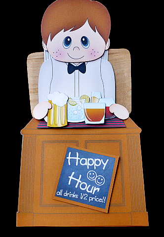 3D on the Shelf Card Kit - Little Barman Reg by Diane  Hitchcox