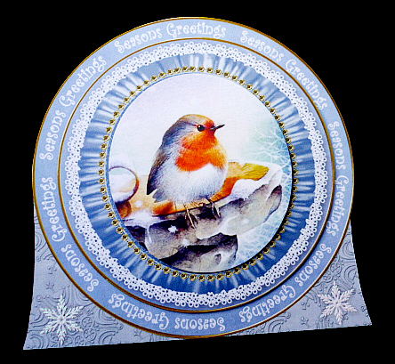 Blue Robin Seasons Greetings 8in Round Ruffle Mini Card Kit by Diane  Hitchcox