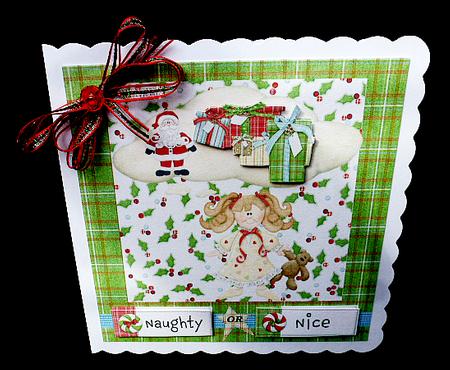 Girl (2) Naughty or Nice with Decoupage by Diane  Hitchcox