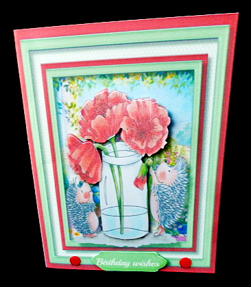 A5 Mini Kit Blooming Lovely Hedgehogs by Diane  Hitchcox