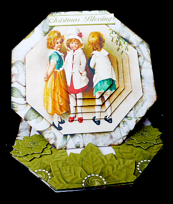 Easel Shape Card Kit with Envelope Christmas 608 by Diane  Hitchcox