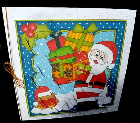 Christmas Santa's Presents Wavy Corner Side Stacker by Diane  Hitchcox