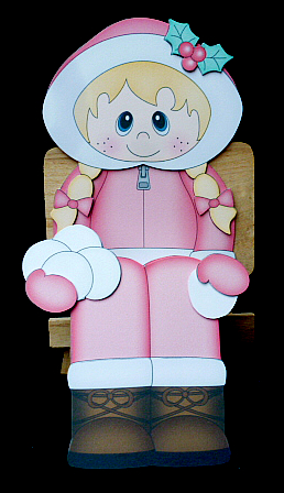 3D on the Shelf Card Kit - Little Christmas Eskimo Girl by Diane  Hitchcox