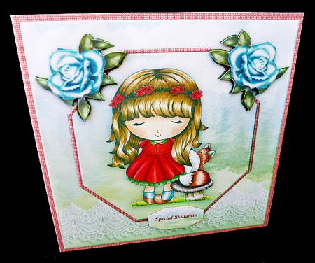 Birthday Girl & Roses by Diane  Hitchcox
