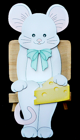 3D on the Shelf Card Kit - Little White Mouse Nibbles by Diane  Hitchcox