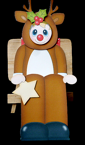 3D on the Shelf Card Kit - Christmas Reindeer Fancy Dress by Diane  Hitchcox