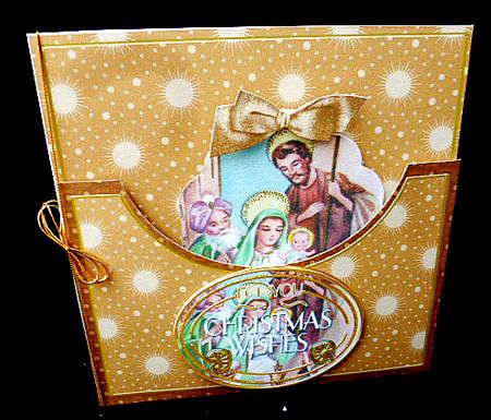 The Nativity Christmas Wishes 7in Tag Card Front Mini Kit by Diane  Hitchcox