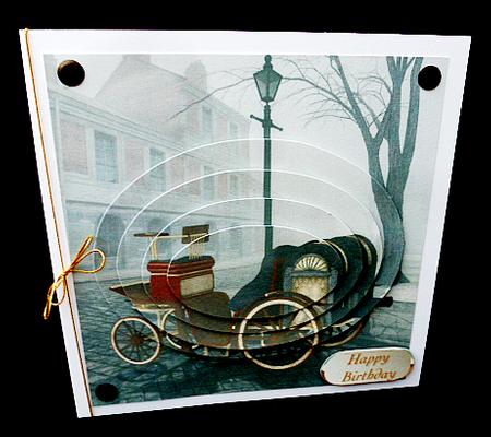 Old London - Steampunk Steam Car Oval Pyrimage Insert & Tag by Diane  Hitchcox